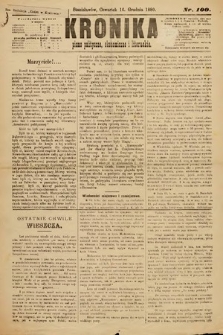 Kronika : pismo polityczne, ekonomiczne i literackie. 1880, nr 100