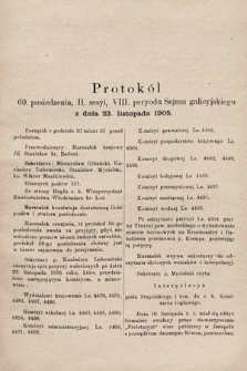 [Kadencja VIII, sesja II, pos. 60] Protokół 60. Posiedzenia 2. Sesyi, VI. Peryodu Sejmu Galicyjskiego