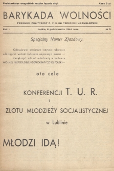 Barykada Wolności : tygodnik polityczny P.P.S. na terenach wyzwolonych. R.1, № 5 (8 październik 1944)