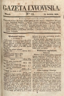 Gazeta Lwowska. 1840, nr 45