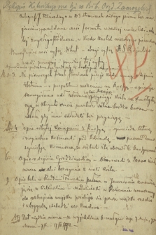 Informacja o autografie Pamiętników Jana Kilińskiego w Bibliotece Ordynacji Zamoyskich w Warszawie, sporządzona przez nieustalonego autora