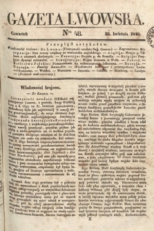 Gazeta Lwowska. 1840, nr 48