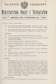 Dziennik Urzędowy Ministerstwa Poczt i Telegrafów. R.10, № 24 (20 października 1928)