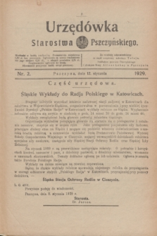 Urzędówka Starostwa Pszczyńskiego. 1929, nr 2 (12 stycznia)