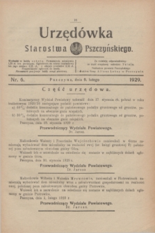 Urzędówka Starostwa Pszczyńskiego. 1929, nr 6 (9 lutego)