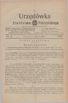 Urzędówka Starostwa Pszczyńskiego. 1929, nr 9 (2 marca)