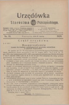 Urzędówka Starostwa Pszczyńskiego. 1929, nr 10 (9 marca)