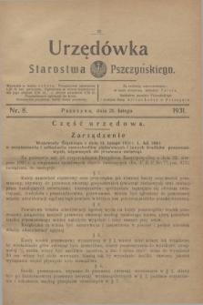 Urzędówka Starostwa Pszczyńskiego. 1931, nr 8 (21 lutego)