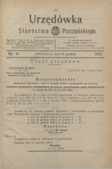 Urzędówka Starostwa Pszczyńskiego. 1933, nr 51 (23 grudnia)