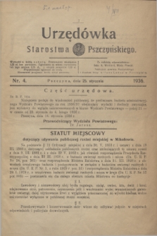 Urzędówka Starostwa Pszczyńskiego. 1936, nr 4 (25 stycznia)