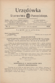 Urzędówka Starostwa Pszczyńskiego. 1928, nr 2 (14 stycznia)