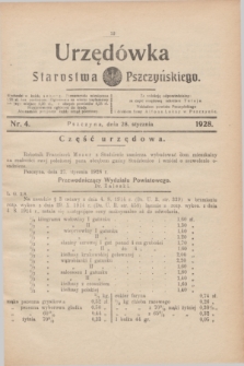Urzędówka Starostwa Pszczyńskiego. 1928, nr 4 (28 stycznia)
