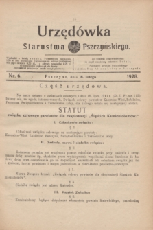 Urzędówka Starostwa Pszczyńskiego. 1928, nr 6 (18 lutego)