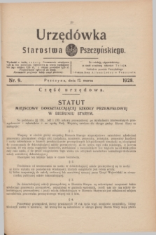 Urzędówka Starostwa Pszczyńskiego. 1928, nr 9 (17 marca)