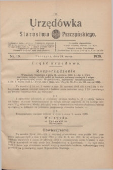 Urzędówka Starostwa Pszczyńskiego. 1928, nr 10 (24 marca)