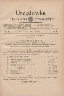 Urzędówka Starostwa Pszczyńskiego. 1928, nr 11 (31 marca)