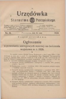 Urzędówka Starostwa Pszczyńskiego. 1928, nr 18 (26 maja)