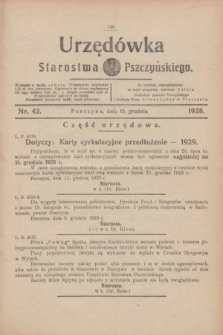 Urzędówka Starostwa Pszczyńskiego. 1928, nr 42 (15 grudnia)
