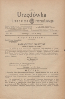 Urzędówka Starostwa Pszczyńskiego. 1930, nr 4/5 (8 lutego)