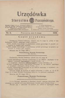 Urzędówka Starostwa Pszczyńskiego. 1930, nr 6 (15 lutego)