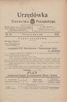 Urzędówka Starostwa Pszczyńskiego. 1930, nr 21 (31 maja)