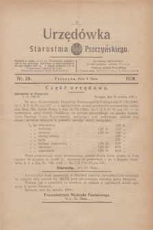 Urzędówka Starostwa Pszczyńskiego. 1930, nr 26 (5 lipca)