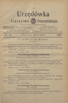 Urzędówka Starostwa Pszczyńskiego. 1934, nr 10 (10 marca)