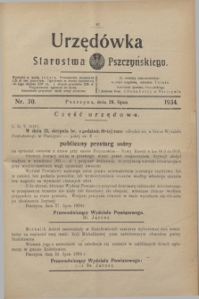 Urzędówka Starostwa Pszczyńskiego. 1934, nr 30 (28 lipca)