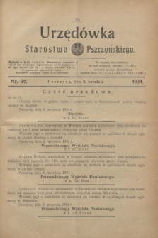 Urzędówka Starostwa Pszczyńskiego. 1934, nr 36 (8 września)