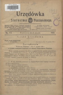 Urzędówka Starostwa Pszczyńskiego. 1932, nr 1/2 (9 stycznia)