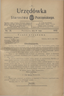 Urzędówka Starostwa Pszczyńskiego. 1932, nr 21 (21 maja)