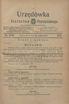 Urzędówka Starostwa Pszczyńskiego. 1932, nr 43/44 (29 paźdzernika)