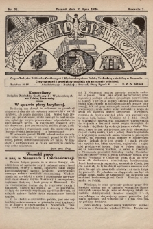 Przegląd Graficzny : Organ Związku Zakładów Graficznych i Wydawniczych na Polskę Zachodnią z siedzibą w Poznaniu. R. 7, 1926, nr 31