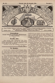 Przegląd Graficzny : Organ Związku Zakładów Graficznych i Wydawniczych na Polskę Zachodnią z siedzibą w Poznaniu. R. 7, 1926, nr 35