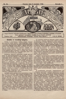 Przegląd Graficzny : Organ Związku Zakładów Graficznych i Wydawniczych na Polskę Zachodnią z siedzibą w Poznaniu. R. 7, 1926, nr 36