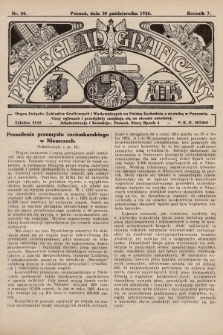 Przegląd Graficzny : Organ Związku Zakładów Graficznych i Wydawniczych na Polskę Zachodnią z siedzibą w Poznaniu. R. 7, 1926, nr 44