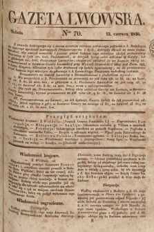 Gazeta Lwowska. 1840, nr 70