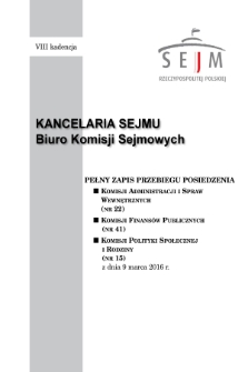 Pełny Zapis Przebiegu Posiedzenia Komisji Polityki Społecznej i Rodziny (nr 15) z dnia 9 marca 2016 r.