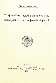 O zjawiskach aerodynamicznych i połączonych z niemi objawach cieplnych