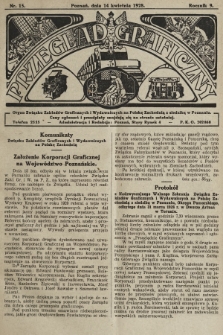 Przegląd Graficzny : Organ Związku Zakładów Graficznych i Wydawniczych na Polskę Zachodnią z siedzibą w Poznaniu. R. 9, 1928, nr 15