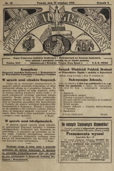 Przegląd Graficzny : organ Korporacyj Zakładów Graficznych i Wydawniczych na Ziemiach Zachodnich. R. 9, 1928, nr 39