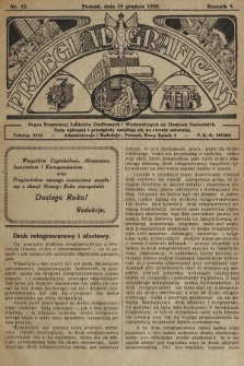 Przegląd Graficzny : organ Korporacyj Zakładów Graficznych i Wydawniczych na Ziemiach Zachodnich. R. 9, 1928, nr 52