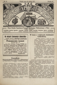 Przegląd Graficzny : organ Związku Organizacyj Przemysłu Graficznego i Wydawniczego w Polsce. R. 10, 1929, nr 25