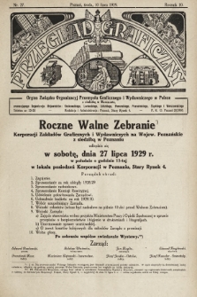 Przegląd Graficzny : organ Związku Organizacyj Przemysłu Graficznego i Wydawniczego w Polsce. R. 10, 1929, nr 27
