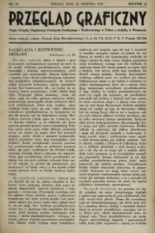 Przegląd Graficzny : Organ Związku Organizacyj Przemysłu Graficznego i Wydawniczego w Polsce z siedzibą w Warszawie. R. 14, 1933, nr 29