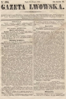 Gazeta Lwowska. 1854, nr 194