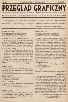 Przegląd Graficzny : Organ Związku Organizacyj Przemysłu Graficznego i Wydawniczego w Polsce z siedzibą w Warszawie. R. 15, 1934, nr 24