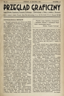 Przegląd Graficzny : Organ Związku Organizacyj Przemysłu Graficznego i Wydawniczego w Polsce z siedzibą w Warszawie. R. 16, 1935, nr 24