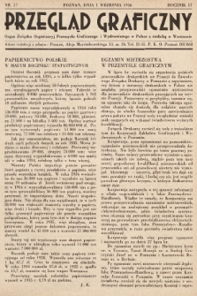Przegląd Graficzny : Organ Związku Organizacyj Przemysłu Graficznego i Wydawniczego w Polsce z siedzibą w Warszawie. R. 17, 1936, nr 17
