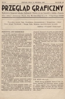Przegląd Graficzny : Wydawnictwo Korporacji Zakładów Graficznych i Wydawn. na woj. Poznańskie z siedzibą w Poznaniu. R. 18, 1937, nr 24